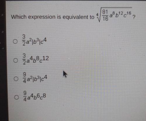 Please help!! Which expression is equivalent ​