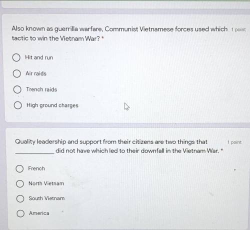 Help meee, this is a quiz on Vietnam. It’s due today