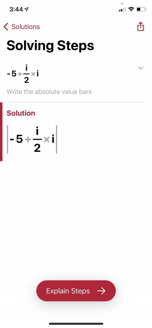 What is the conjugate of -5 + i /2i?