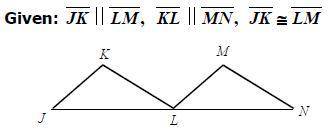 Complete the proof of ∆JKL ≅ ∆LMN, by providing the reason for each of the statements below. Reason