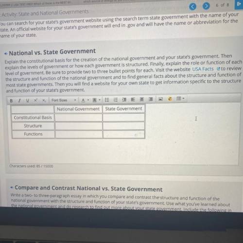 Name of your state.

mit For
core
mments
National vs. State Government
Explain the constitutional