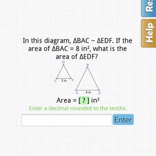 What is the area of triangle EDF?