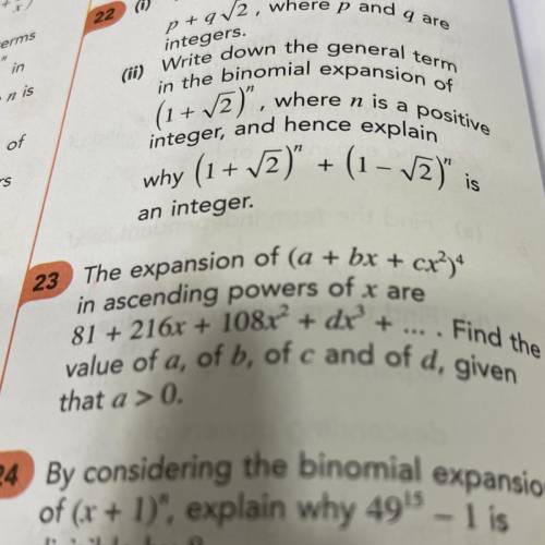 Hello :) how to do question 23 ?