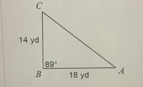 Please help me find 
AC= _yd 
m/A= in degrees 
m/C= in degrees