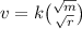 v = k \binom{ \sqrt{m} }{ \sqrt{r} }
