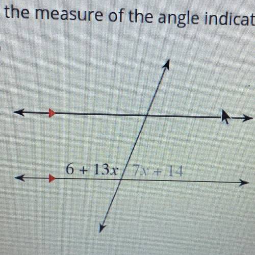 Find the measure of the angle indicated in bold 
Plsss help