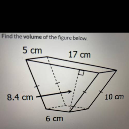 Find the volume of the figure below