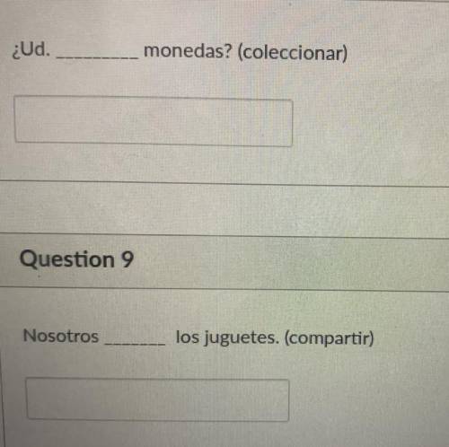 HELPPPP (whats the imperfect tense for coleccionar and compartir here?)