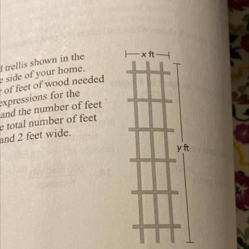 19. You are building the wood trellis shown in the

figure so that you can grow a vine up the side