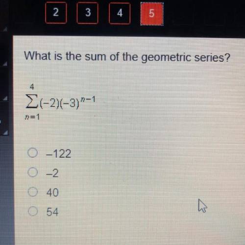 PLEASE HELP! What is the sum of the geometric series?