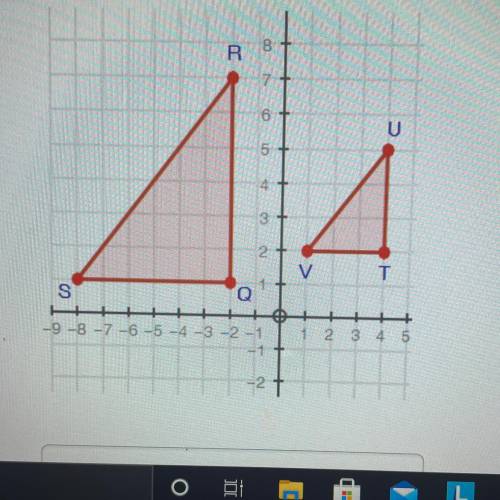 Triangle QRS is similar to triangle TUV. Using the image below, prove that lines RS

and UV have t