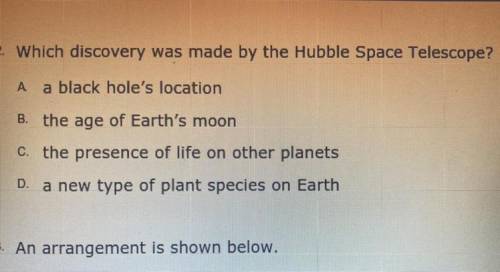 Which discovery was made by the Hubble Space Telescope?