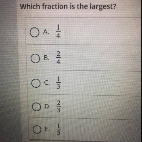 Which fraction is the largest
