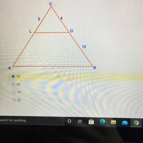 Find the length of LA￼ 
Triangle proportionality