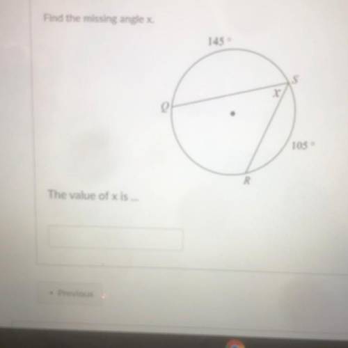 Q4 Find the missing angle x