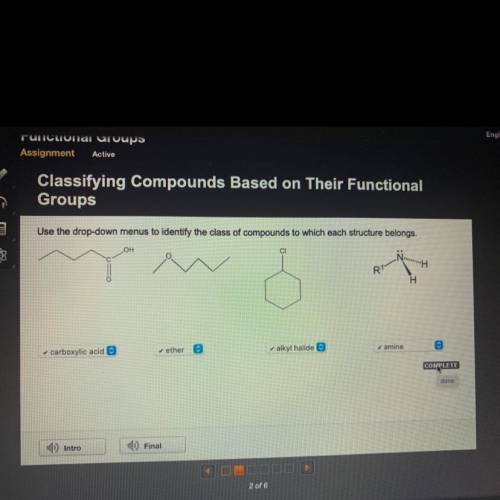 Use the drop-down menus to identify the class of compounds to which each structure belongs.

Took