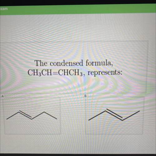 The condensed formula,
CH3CH=CHCH3, represents:
