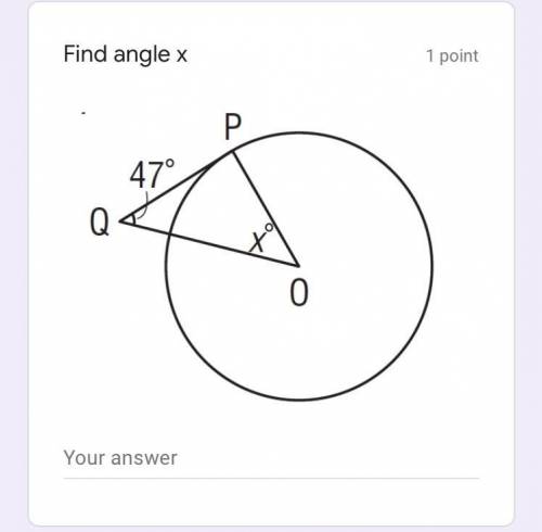 Find the angle of x please