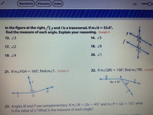 Please help with #16, 18, and 20. Sorry that there’s a bunch of other questions in the picture. Thi