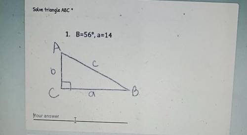 Solve triangle ABC picture is down below