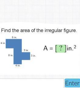 Find the area of the irregular figure 3 in 3 in 4 in 4 in 6 in 8 in