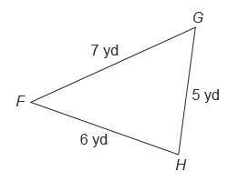 Use the Law of Cosines to find the measure of ∠F. Round to the nearest degree.

f = 5, g = 6, h =