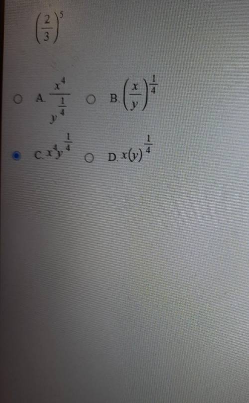 PLEASE HELP IM TIMEDwhat expression uses the same property of exponents as this expression ​