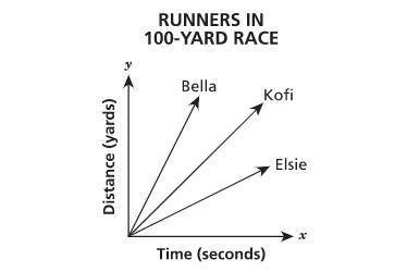 The graph below shows the relationship between the distances run and the time for three people in a