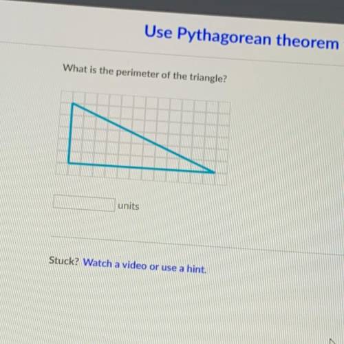 What is the perimeter of the triangle? NO LINKS JUST ANSWER PLS