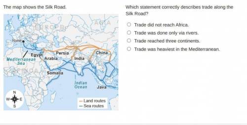 Please Help. The question is down below and it is about the Silk Road..