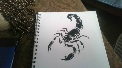 Scorpion silhouette drawing made by me. what do you think?