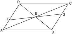 In the diagram below of parallelogram ABCD, line segments AC, BD, and FG all intersect at E. Prove