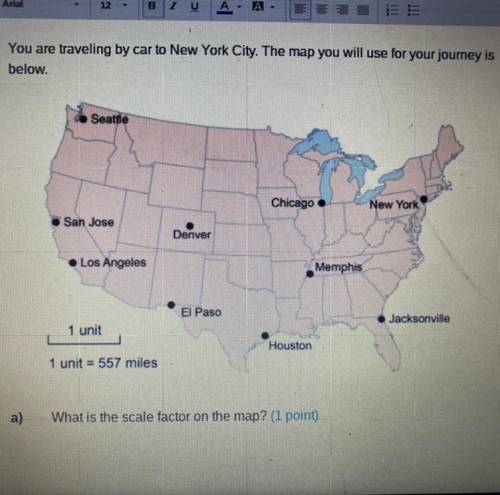 You are traveling by car to New York City. The map you will use for your journey is

below.
Seattl