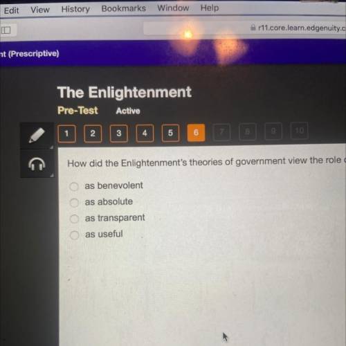 How did the Enlightenment's theories of government view the role of government?