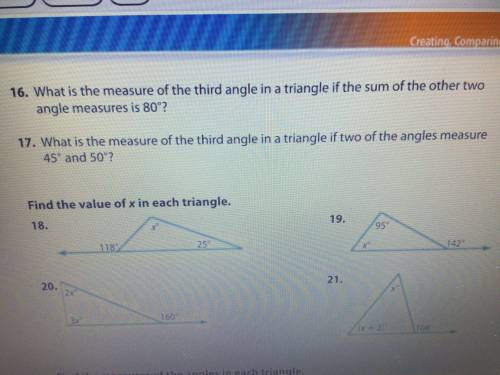 Please help I need help with #17, 19, and 21