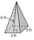 Find the surface area of the regular pyramid.
PLS HELP ME