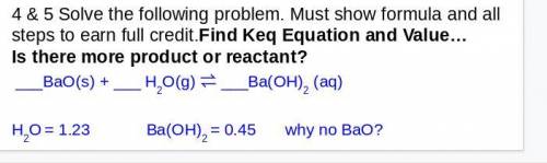 Solve the following problem. Must show formula and all steps to earn full credit.Find Keq Equation