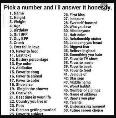 Ask me any one of those questions and I will answer :)