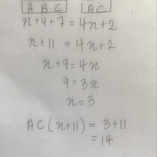 Solve for X and Find AC