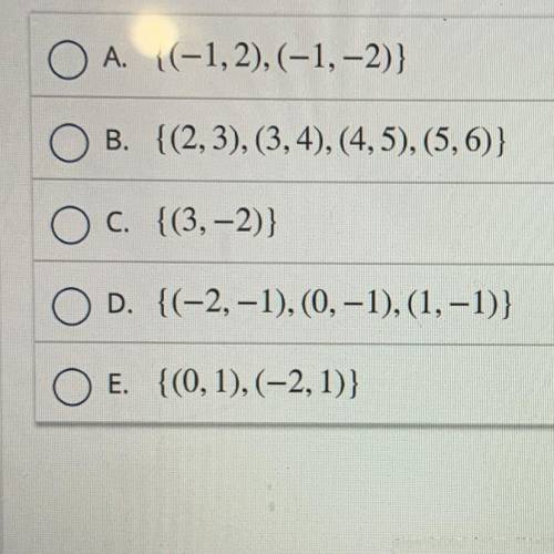 Which of the following sets of ordered pairs does not represent a function ?