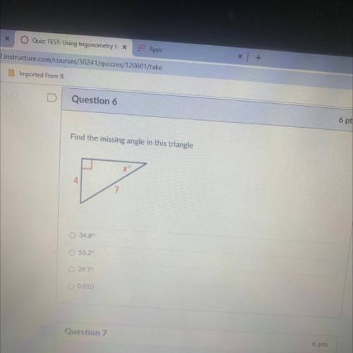 Find the missing angle in this triangle