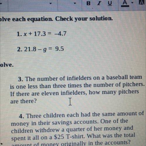 I NEED HELP WITH NUMBER 3 HURRY