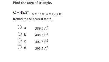 Find the area of triangle.
