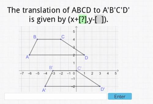 Please Help!

Im pretty much screwed if I dont get this.
The translation of ABCD to A'B'C'D is giv