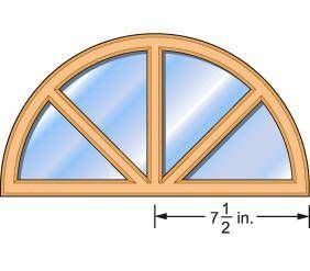 Al makes a diagram of a semicircular window as shown. What is the distance around the window in inc
