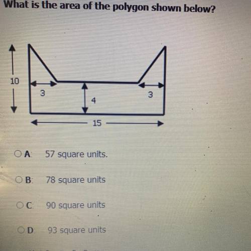 What is the area of the polygon shown below, Please Help!