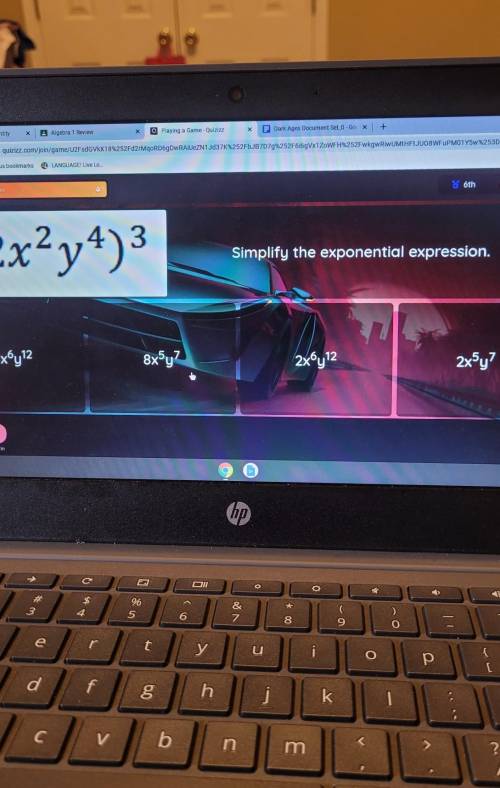 Simplify the exponential expresslon.​
