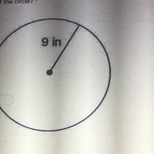 What is the diameter or the circle