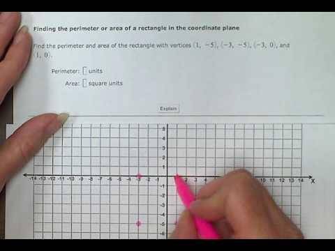 List and graph four ordered pairs that are vertices of a rectangle with a perimeter of 16 units