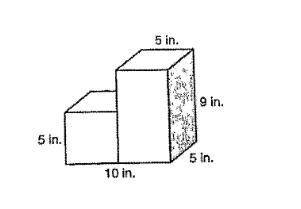 A figure consists of a rectangular prism and a cube shown below What is the surface area of the fig